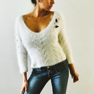 Anthropologie soft Pom sweater size Medium